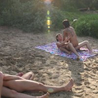 Секс нудистов на пляже