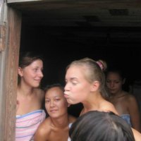 Голые русские девки в бане на даче